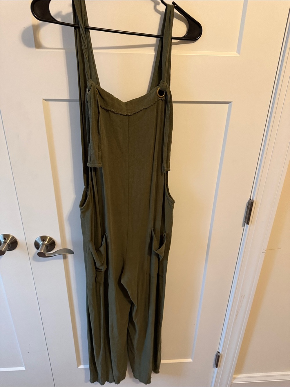 NATURAL LIFE Olive Green Tie-Waist Romper